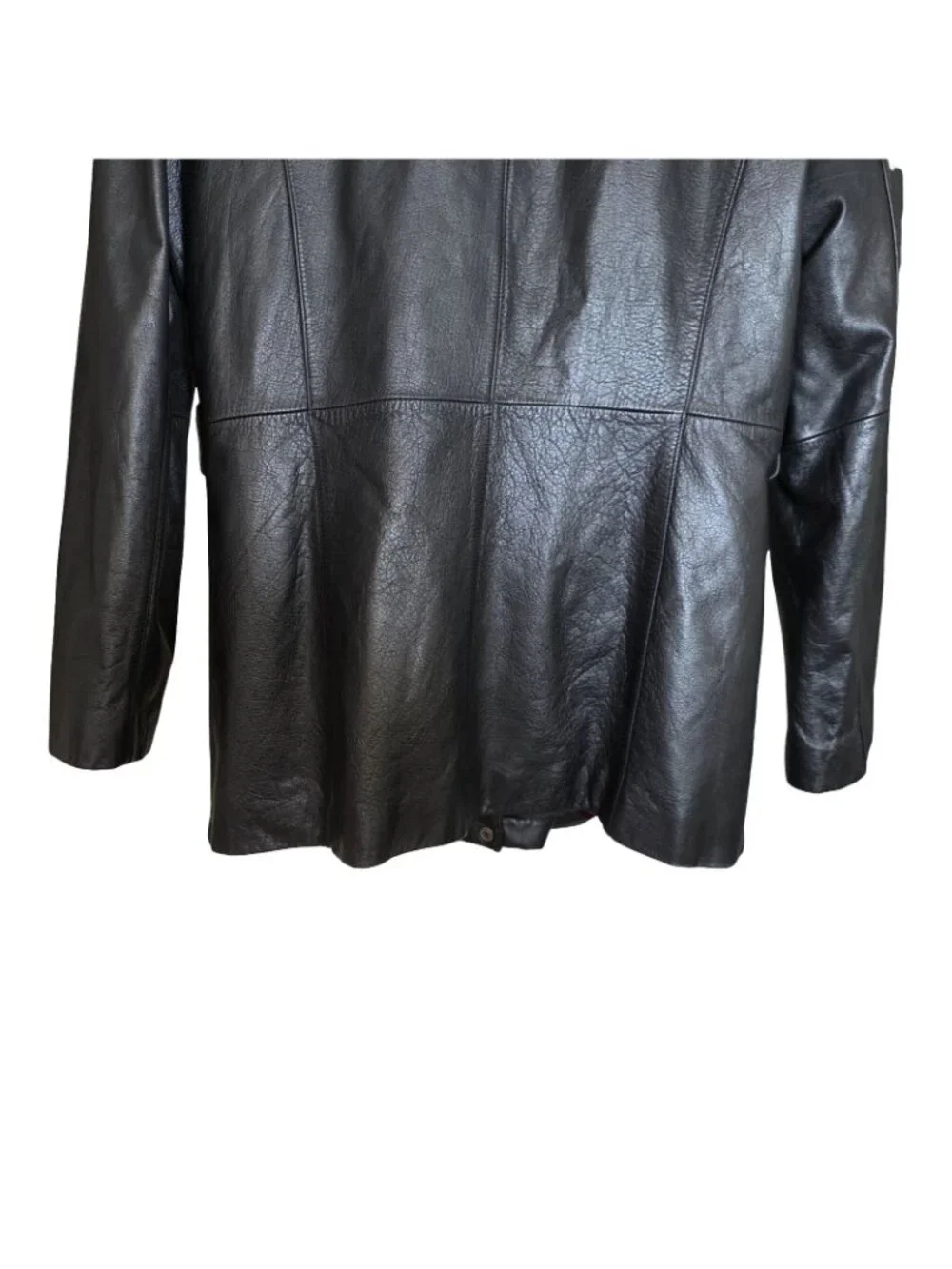 Women's - Wilson Black Leather Zip Up Jacket, Size Large - Picture 9 of 10